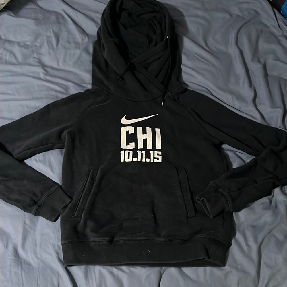 2015 Chicago Marathon Nike Black Hoodie, Sz S